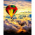 Paint By Number | Sunrise While Floating in a Colorful Hot Air Balloon High Above the Clouds