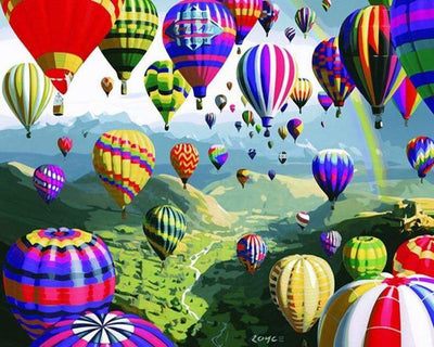 Paint By Number | Many Colorful Balloons - Paint By Number Artist