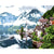 Paint By Number | Hallstatt Mountain Village With Lake with Mountains Reflections In The Austrian Alps