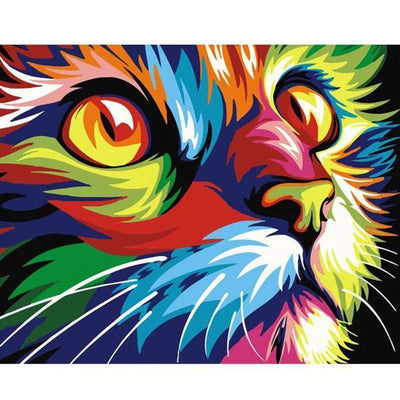 Paint By Number | Persian Rainbow Color Cat - Paint By Number Artist