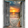 Paint By Number | Old Doors to Beach with a Sunset - Paint By Number Artist