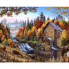 Paint By Number | Alaska Autumn with River and Water Wheel - Paint By Number Artist