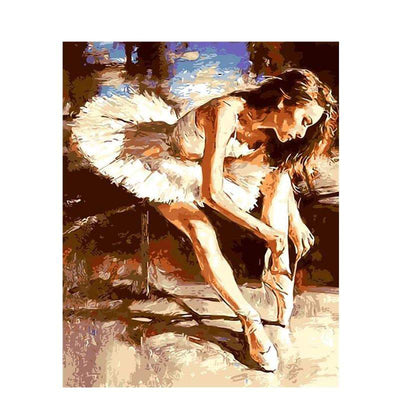 Paint By Number | Ballerina tying Shoes - Paint By Number Artist