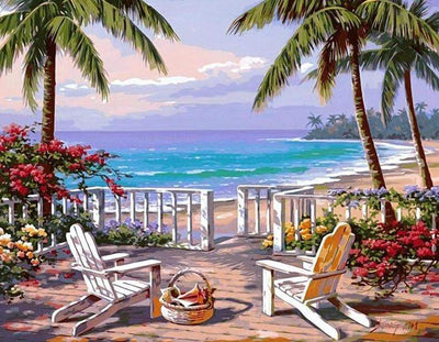 Paint By Number | Beach Chairs Picnic - Paint By Number Artist
