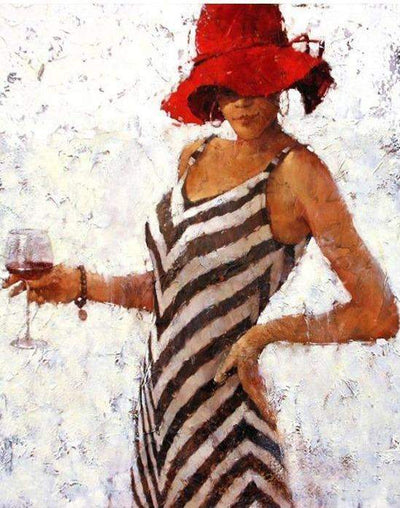 Paint By Number | Drinking Lady - Paint By Number Artist