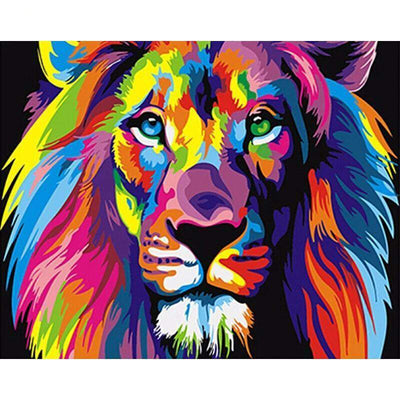 Paint By Number | Multicolor Lion - Paint By Number Artist