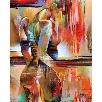 Paint By Number | Colorful Abstract Woman Figure - Paint By Number Artist