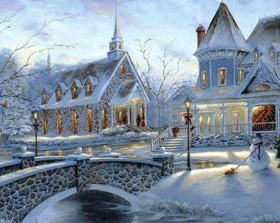 Paint By Number | Snow in the Village - Paint By Number Artist