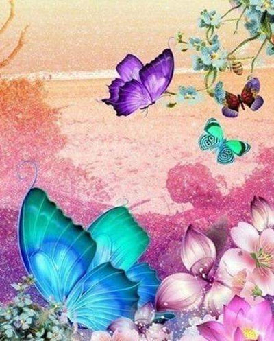 Paint By Number | Colorful Butterflies 4 - Paint By Number Artist